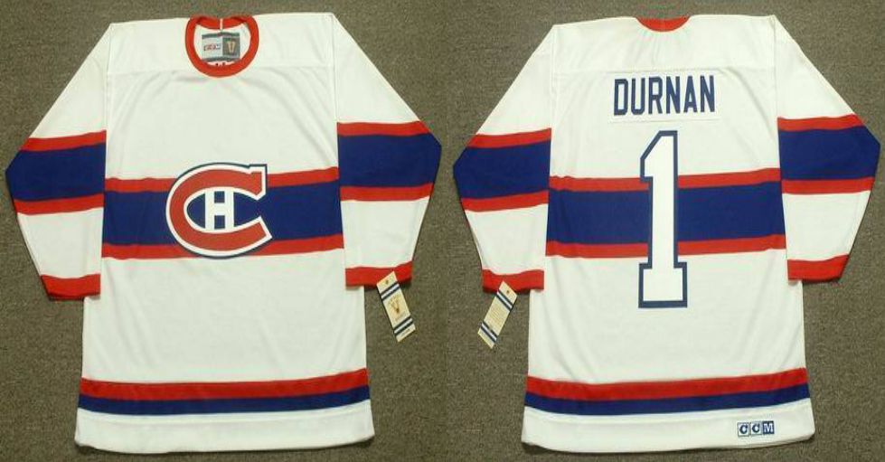 2019 Men Montreal Canadiens #1 Durnan White CCM NHL jerseys->montreal canadiens->NHL Jersey